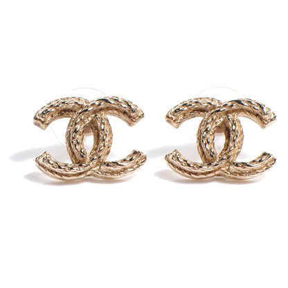 Chanel Gold CC Logo Earrings Gold 1 of 5