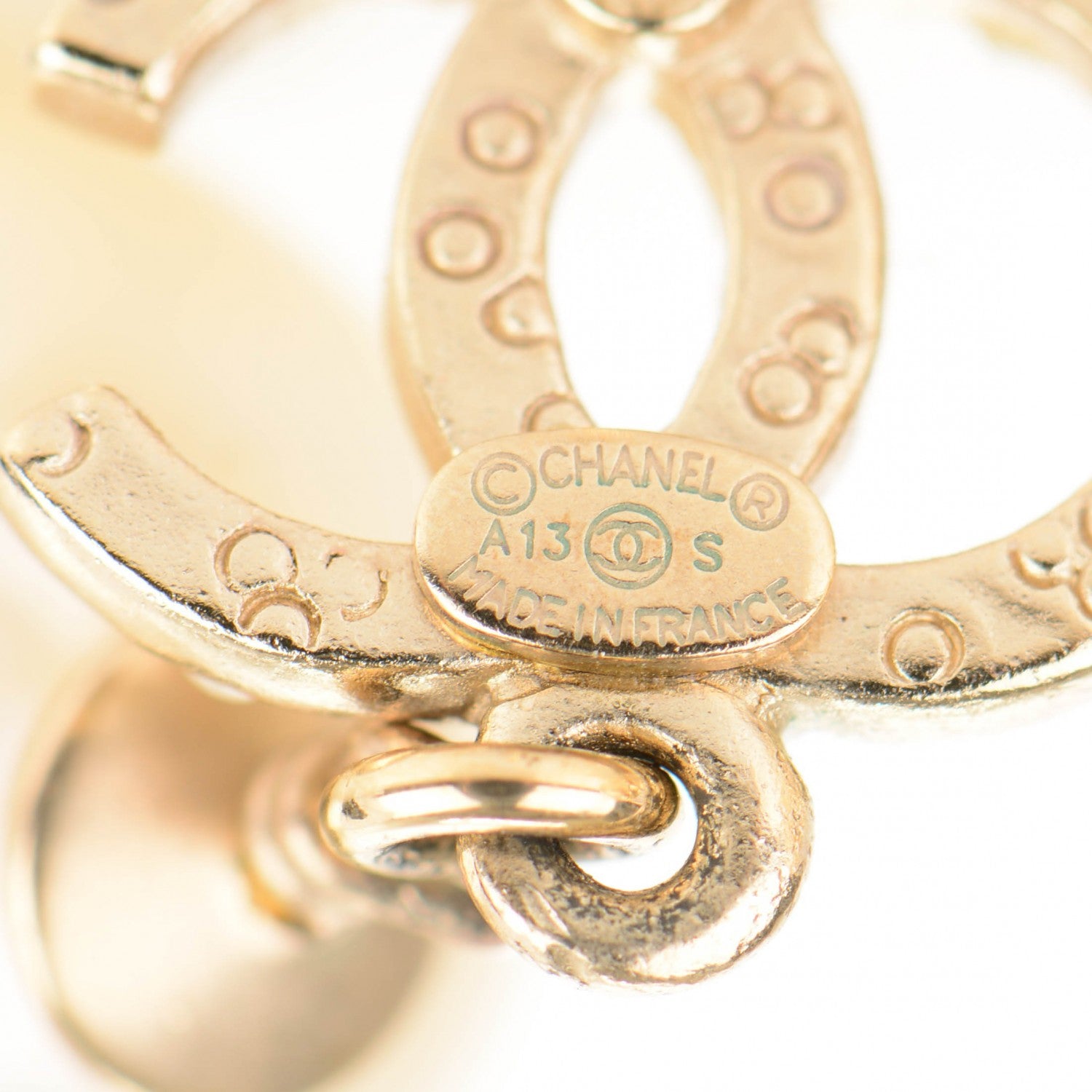 Chanel Pearl CC Drop Earrings Gold 4 of 4