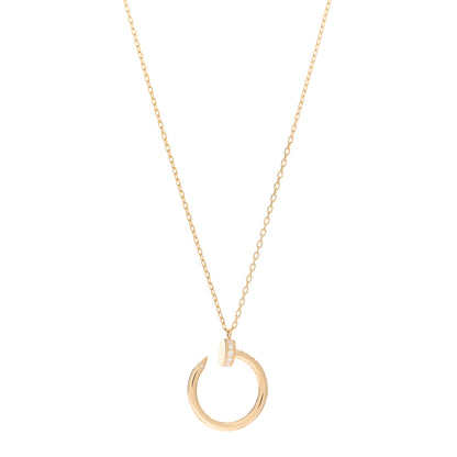 Cartier 18K Yellow Gold Diamond Juste Un Clou Pendant Necklace 1 of 4