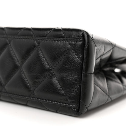Chanel Shiny Aged Calfskin Quilted Nano Kelly Shopper Black 10 of 11