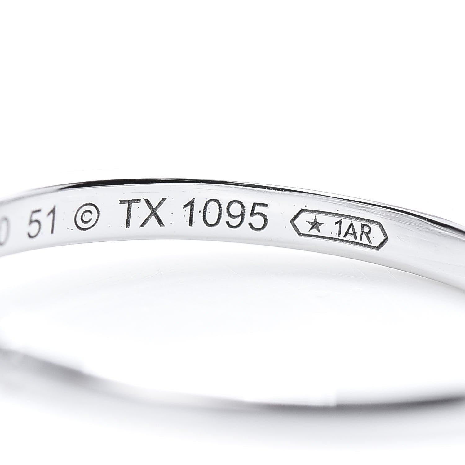 Cartier 18K White Gold Diamond D'Amour Heart Ring 51 5.75 6 of 6