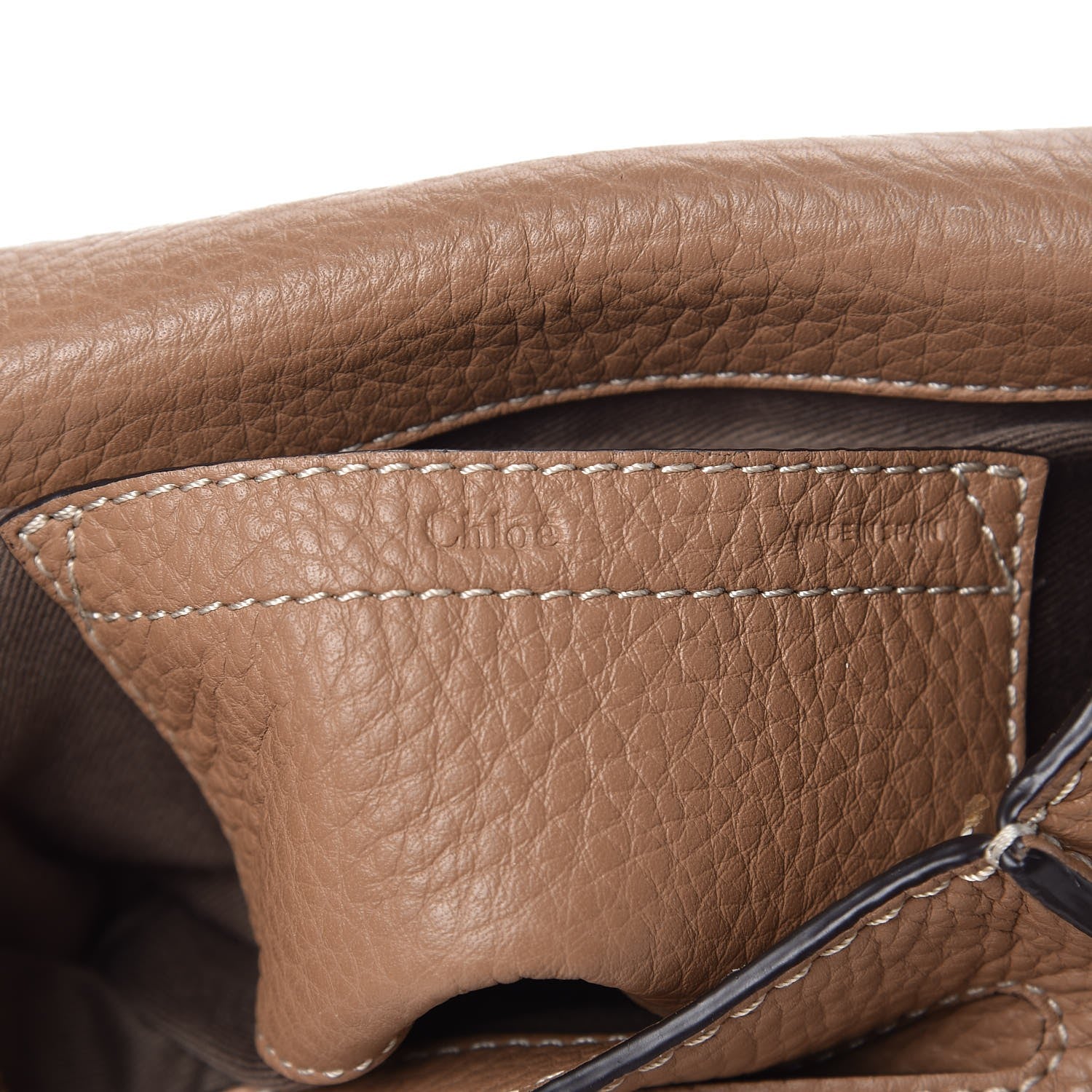 Chloe Calfskin Mini Marcie Round Crossbody Bag Nut 6 of 9