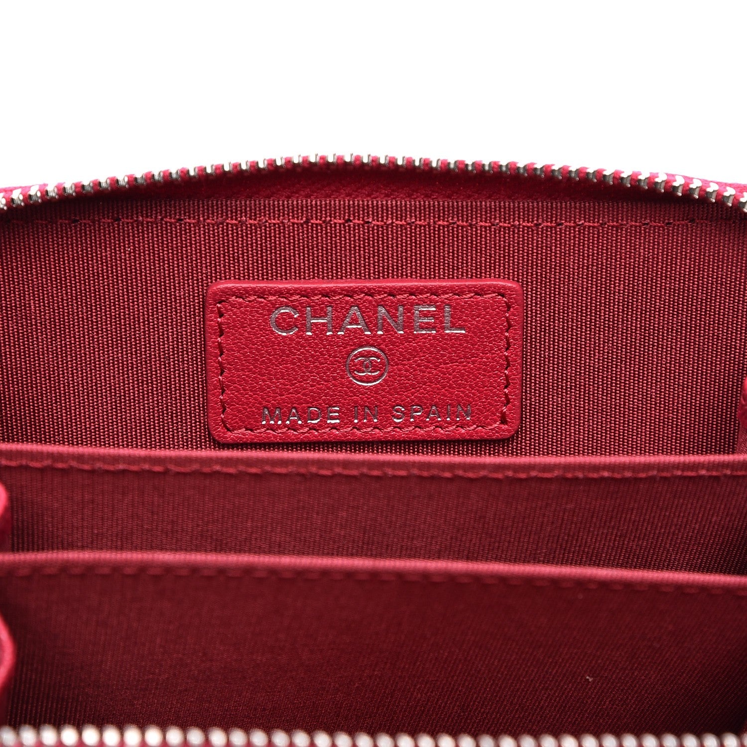 Chanel Sheepskin Quilted Mademoiselle Vintage Zip Coin Purse Pink 6 of 8
