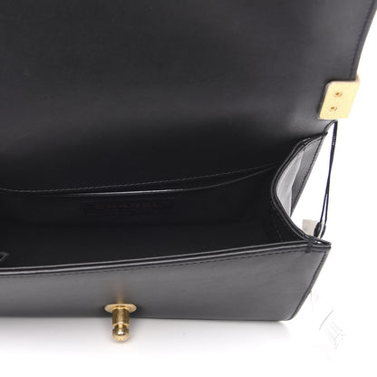 Chanel Metallic Crumpled Goatskin Small Boy Flap Black Gold 5 of 13
