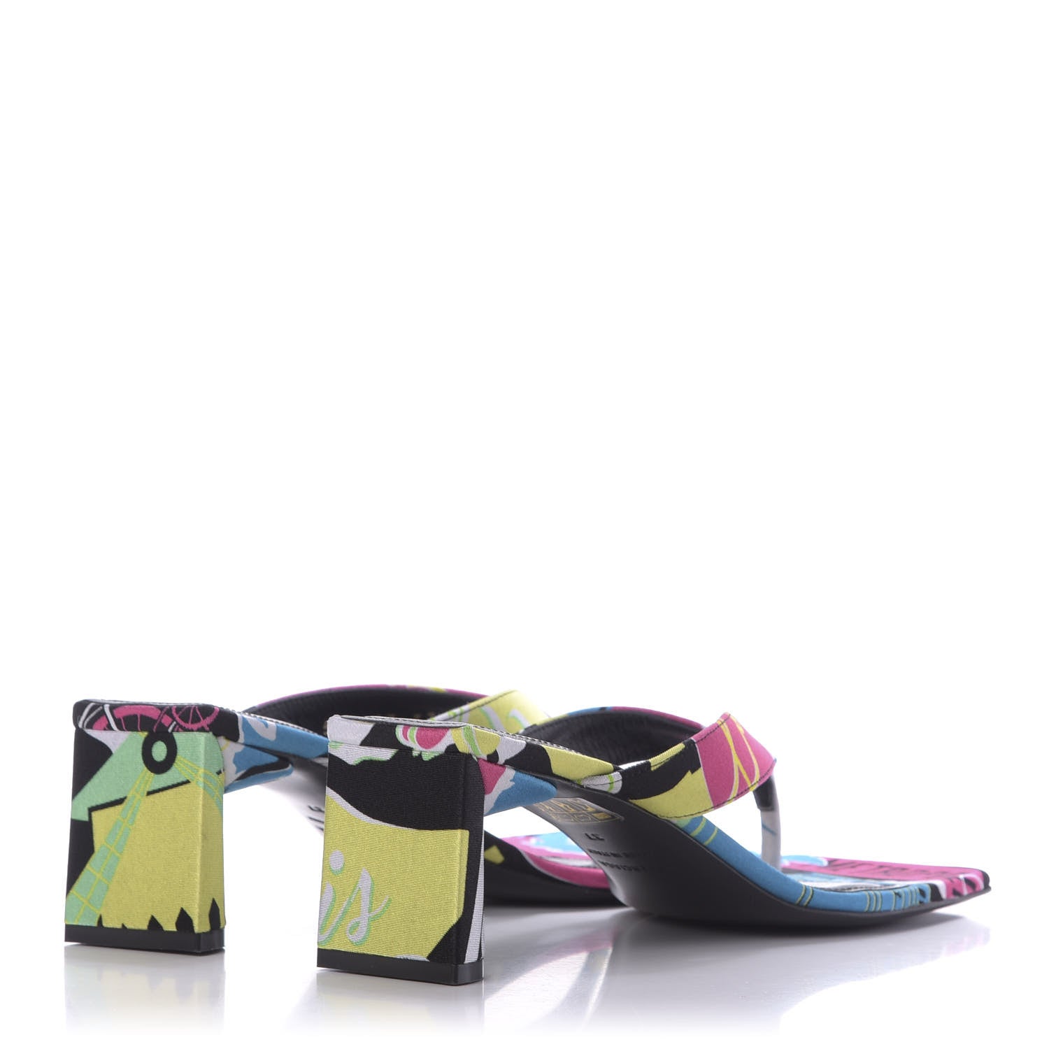 Balenciaga Spandex Double Square Flat 60mm Sandals 37 Multicolor 4 of 10