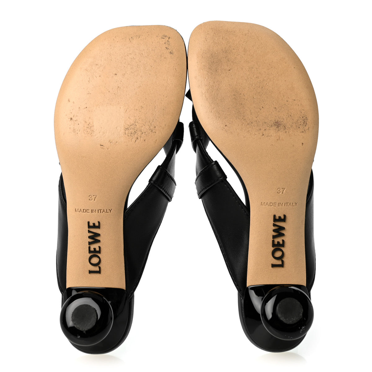 Loewe Lambskin Toy Panta 45mm Sandals 37 Black 6 of 11
