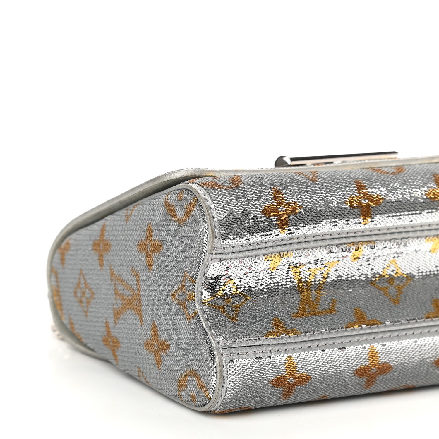 Louis Vuitton Sequins Monogram Twist Shoulder Bag PM Gold Silver 7 of 8