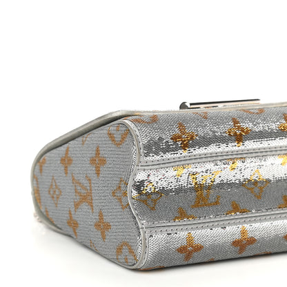 Louis Vuitton Sequins Monogram Twist Shoulder Bag PM Gold Silver 7 of 8