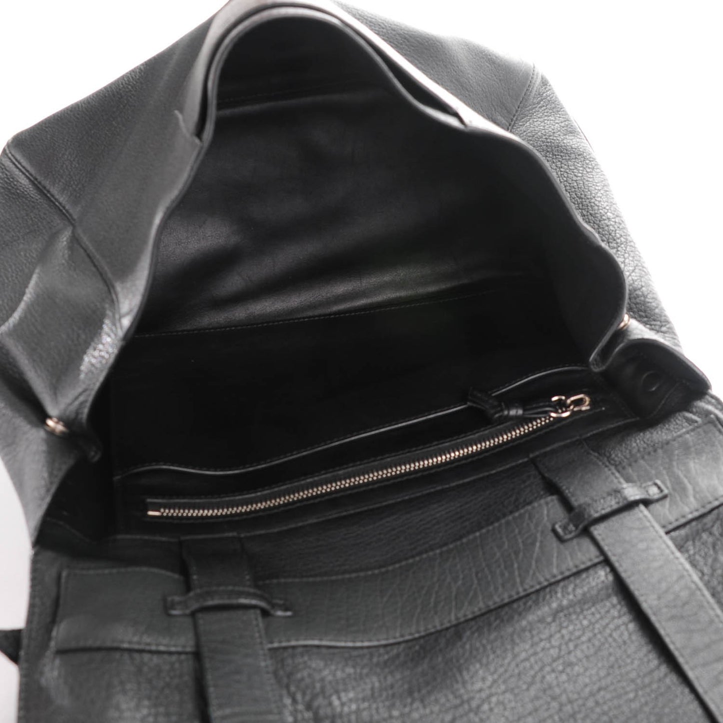 Calfskin Lizard Embossed Large Courier Bag Black