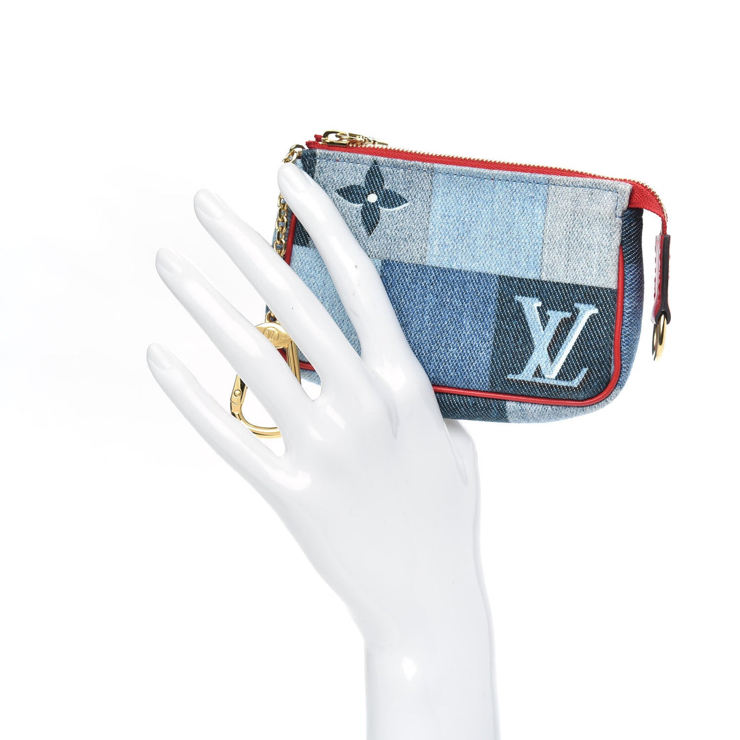 Denim Micro Pochette Accessories Denim Rouge