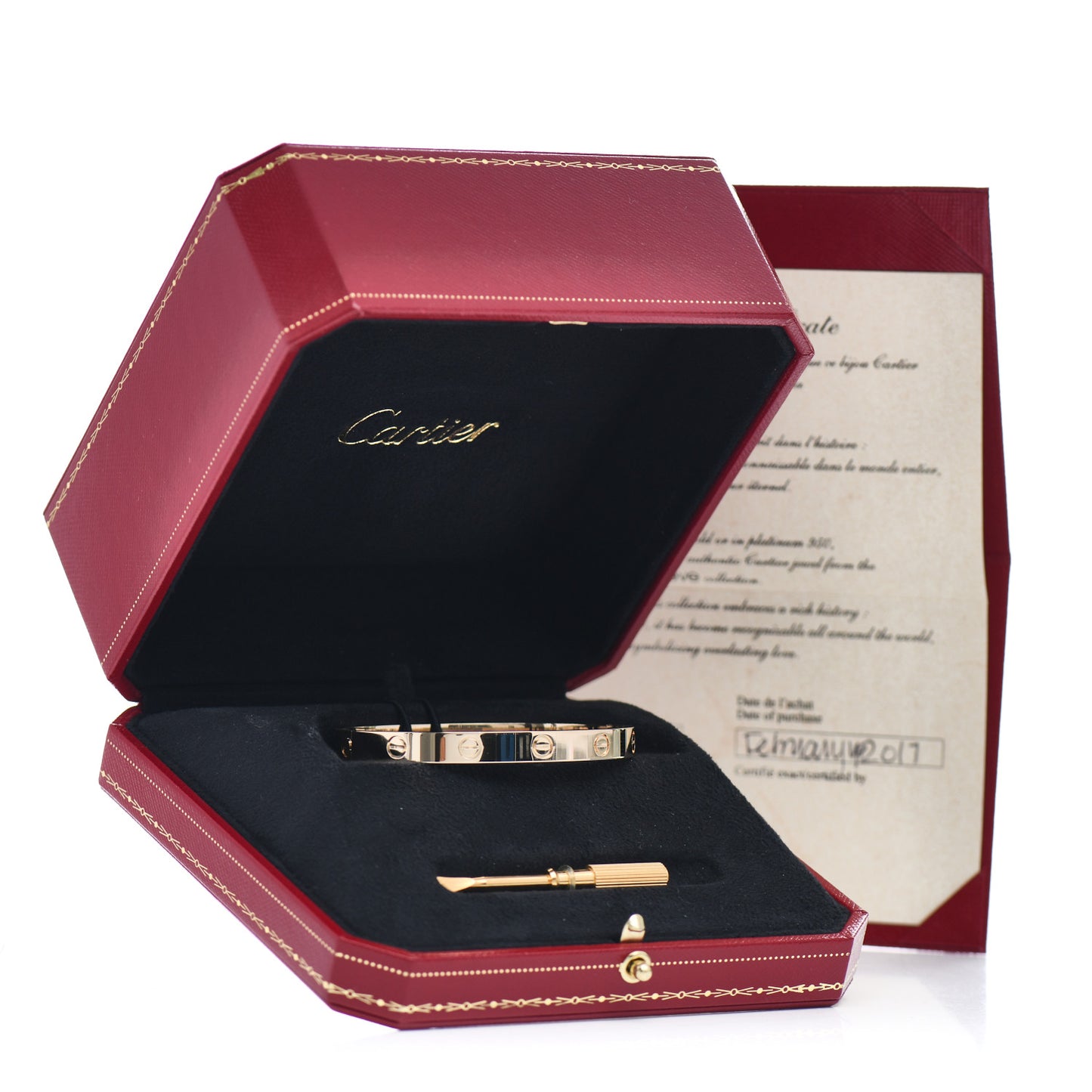 18K Yellow Gold LOVE Bracelet 17