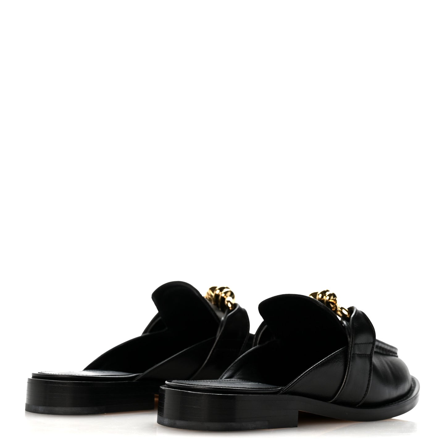 Calfskin Astaire Knot Loafer Mules 36.5 Black