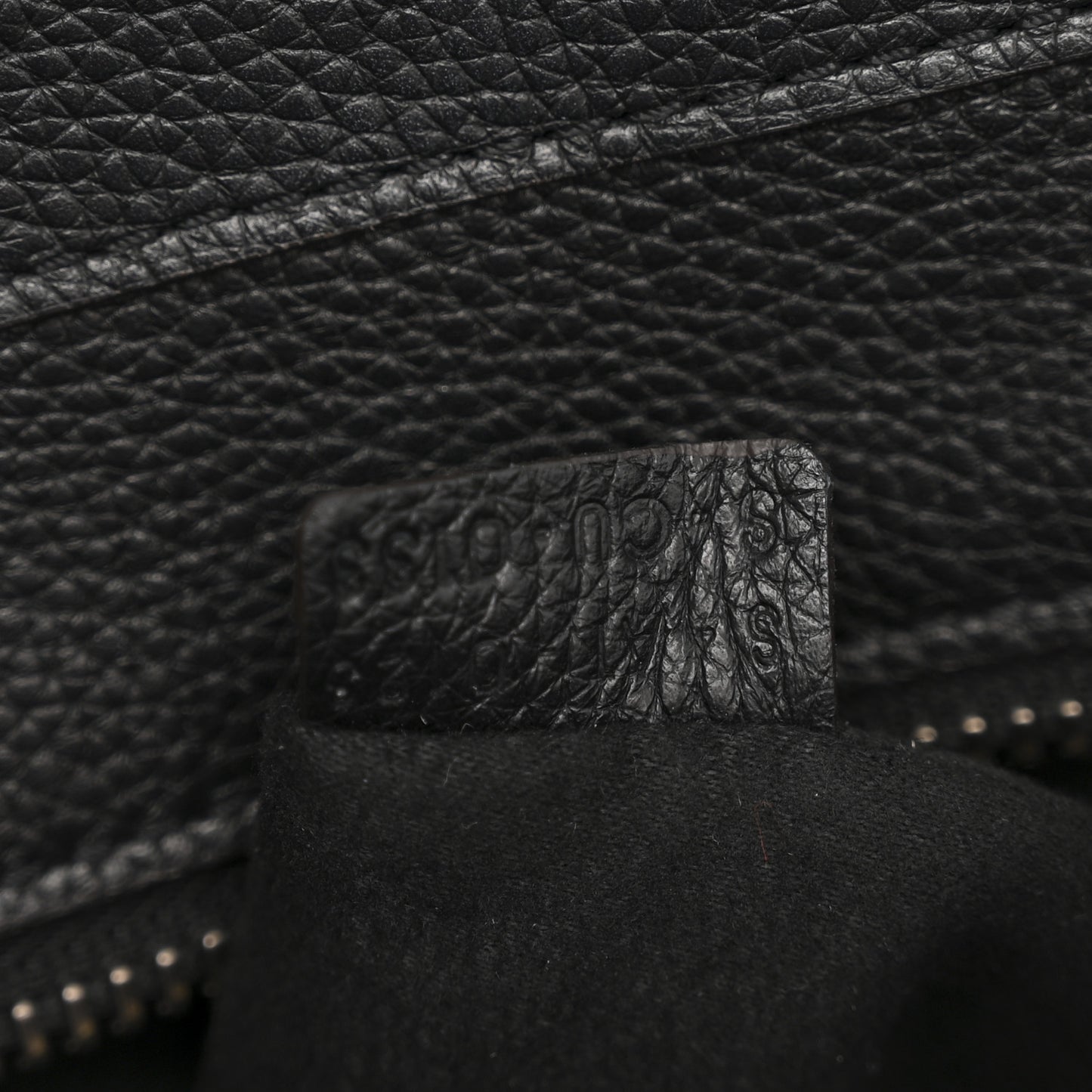 Drummed Calfskin Mini Luggage Black