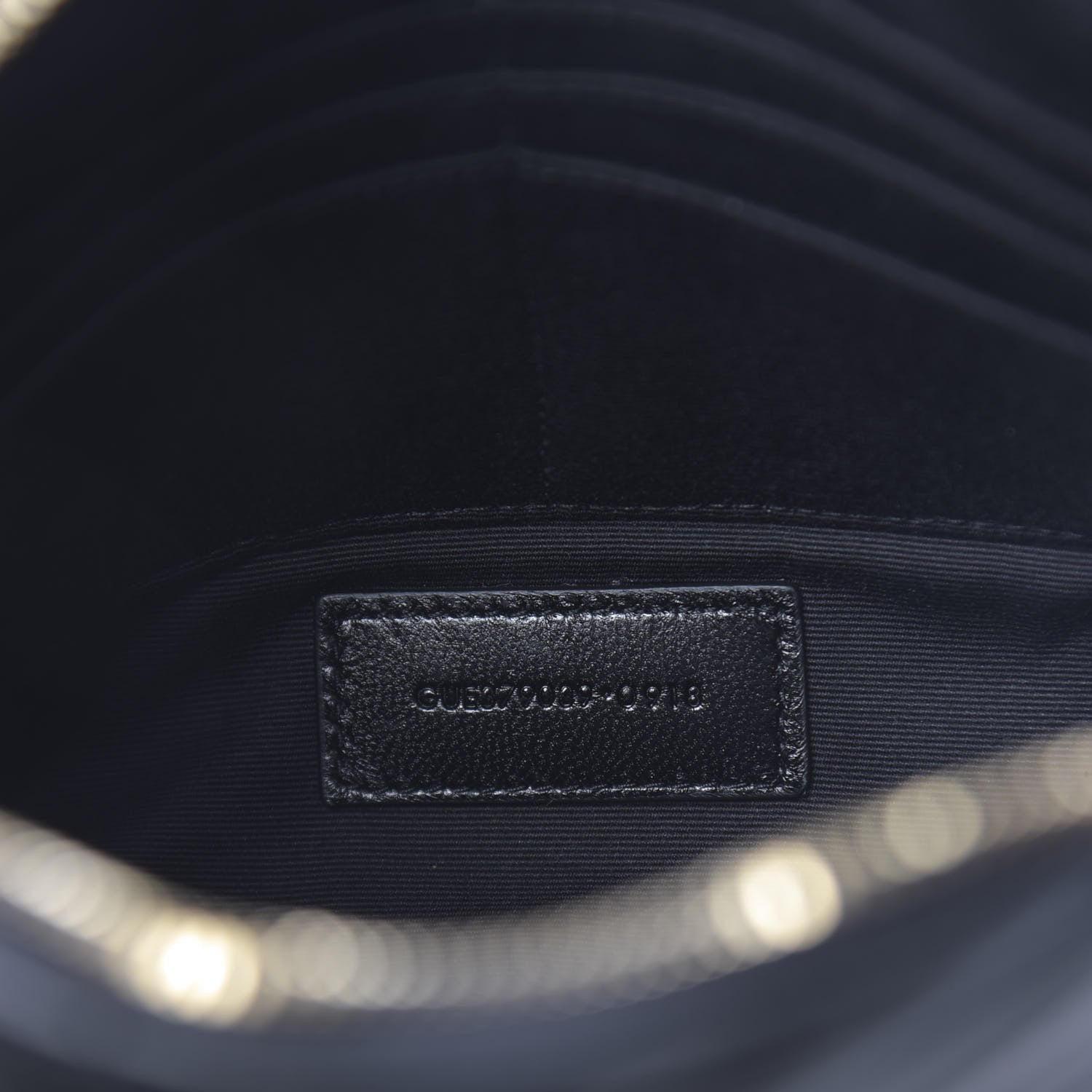 Saint Laurent Calfskin Matelasse Chevron Monogram A5 Wristlet Black 7 of 8