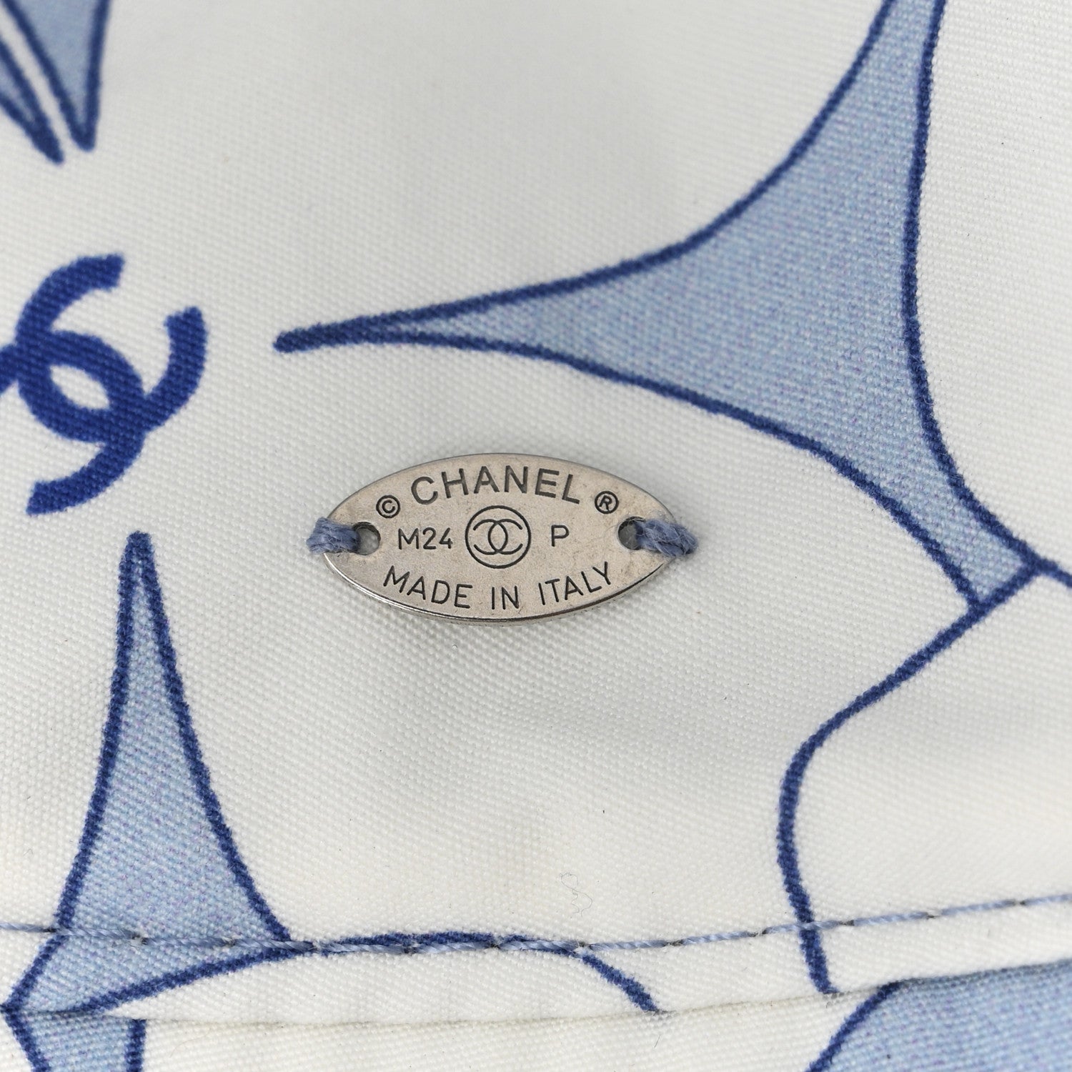 Chanel Denim Sequin Reversible Bucket Hat Blue 8 of 9