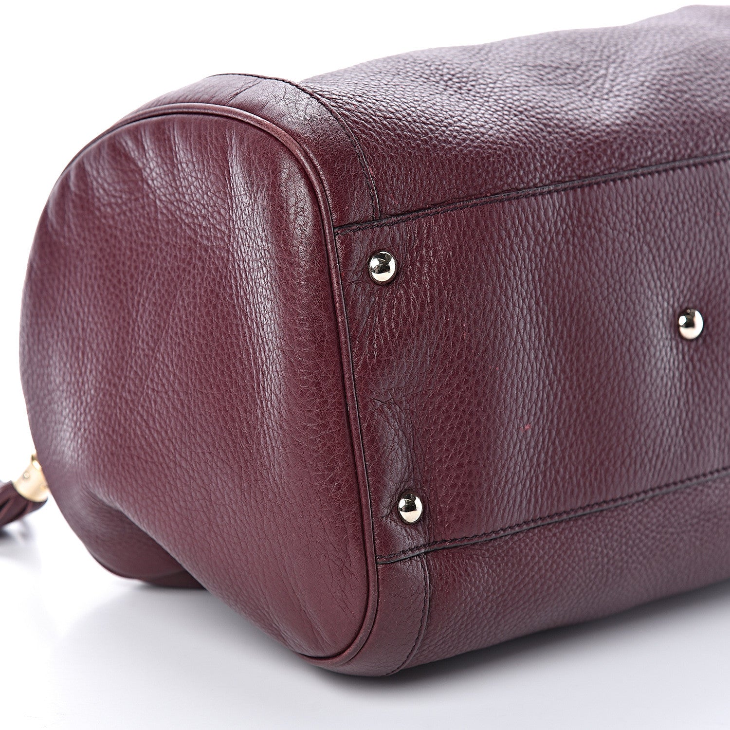 Gucci Pebbled Calfskin Medium Soho Boston Burgundy 11 of 14
