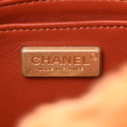 Chanel Orylag Lambskin Medium Flap Blue Orange 6 of 12