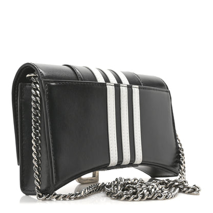 Balenciaga X ADIDAS Box Calfskin Hourglass Chain Bag Black 3 of 9