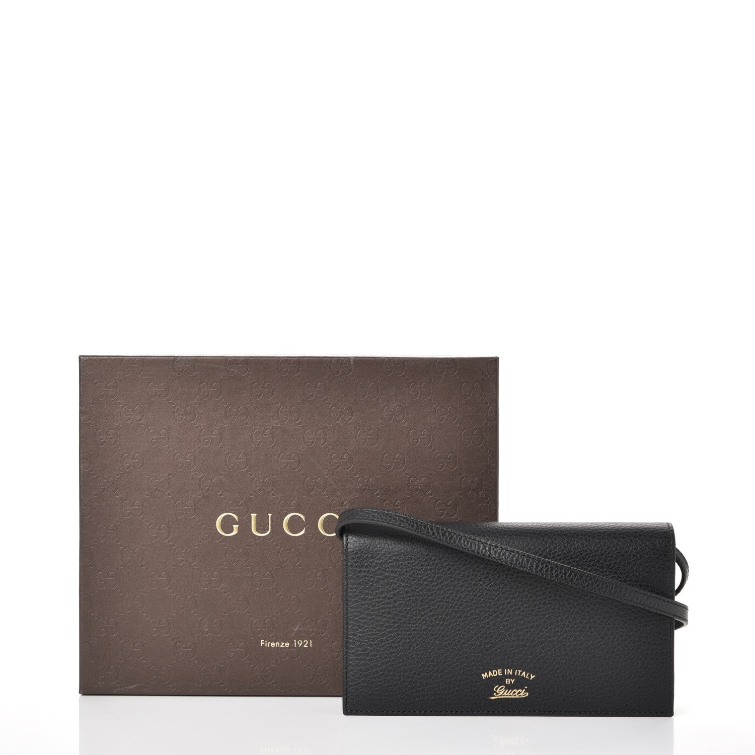 Gucci Dollar Calfskin Mini Swing Wallet Bag Black 8 of 8