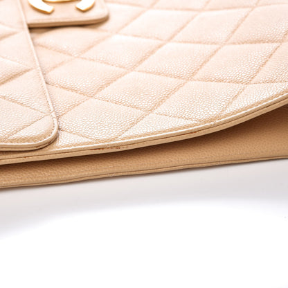 Chanel Caviar Quilted Briefcase Laptop Bag Beige 10 of 16