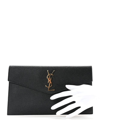 Saint Laurent Grain De Poudre Uptown Pouch Black 2 of 6
