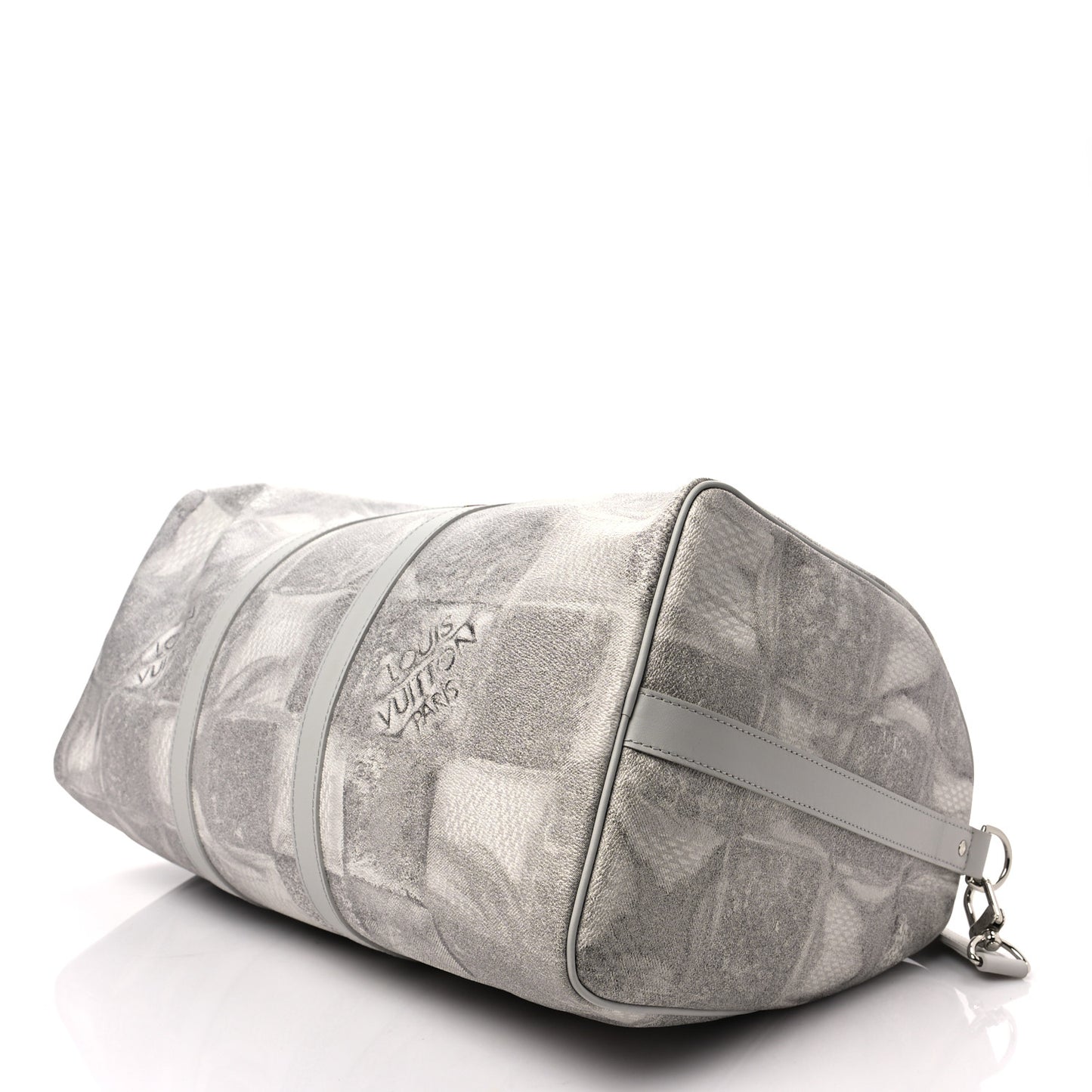 Damier Salt Keepall Bandouliere 50 Stone Grey