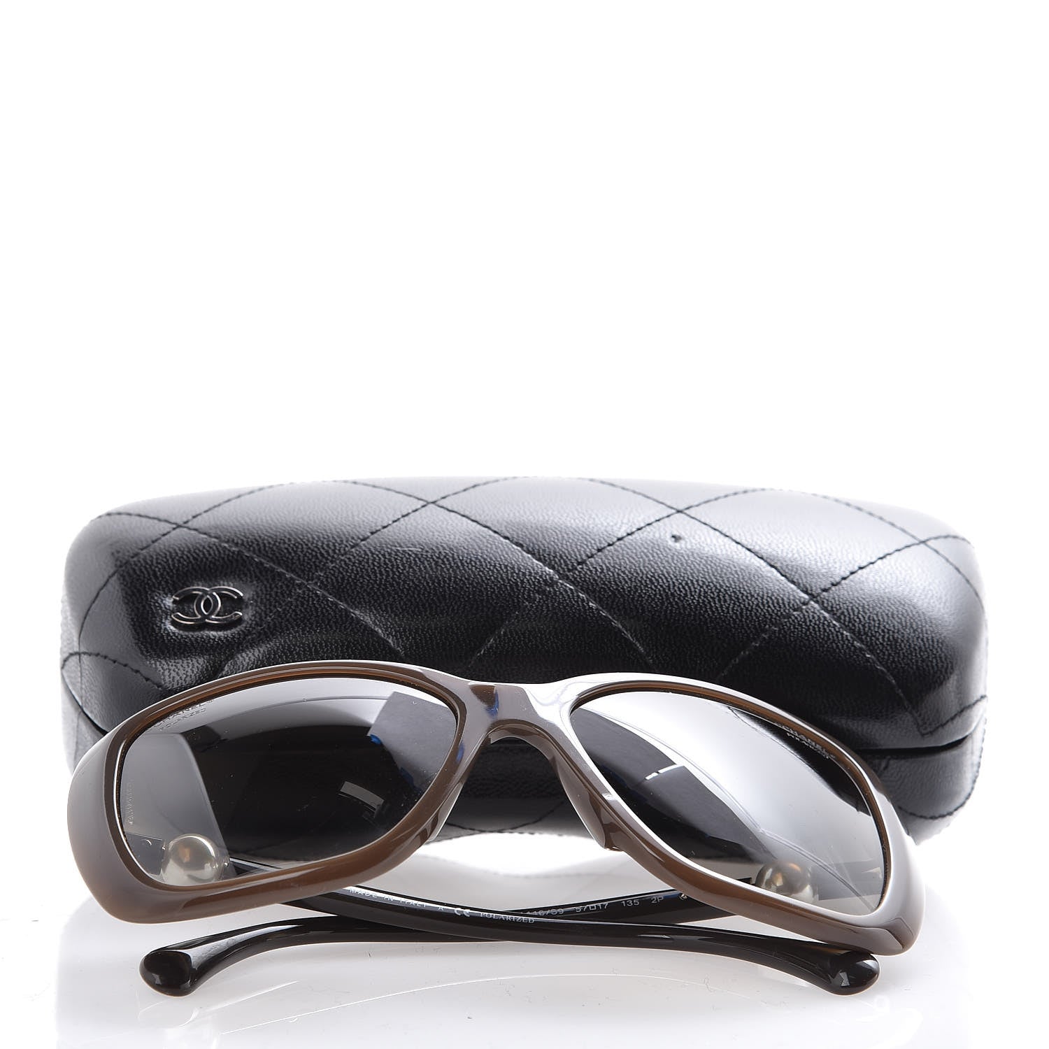 Chanel Pearl Polarized Square Sunglasses 5303-H Brown 8 of 8