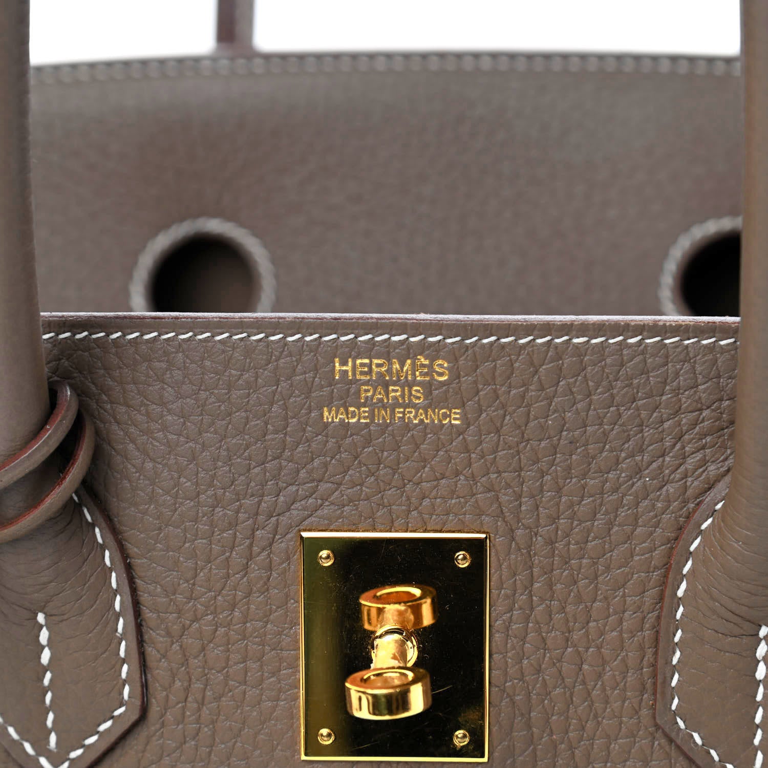 Hermes Taurillon Clemence Birkin 35 Etoupe 7 of 14