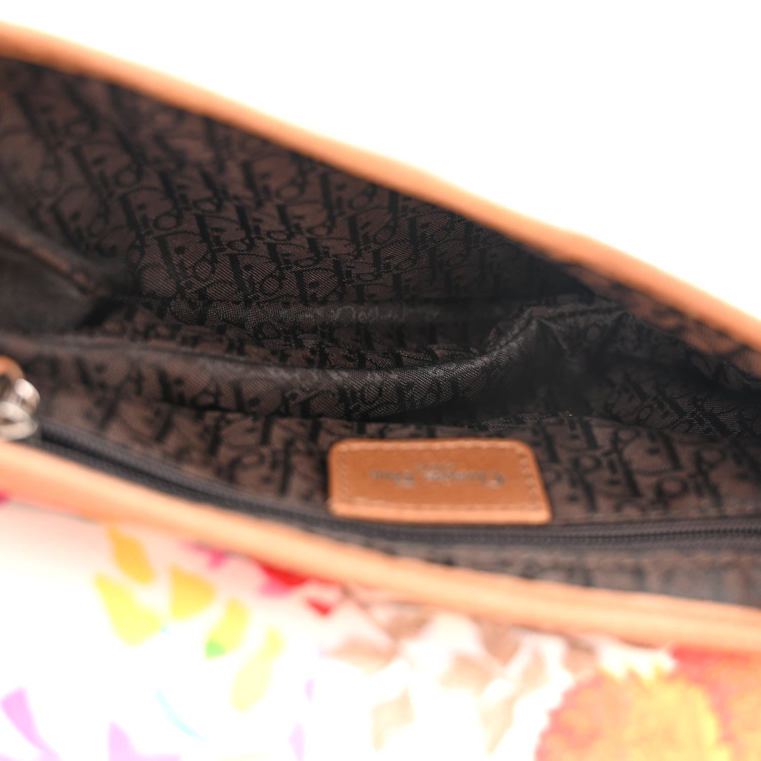 Christian Dior Canvas Floral Saddle Bag Multicolor 5 of 11