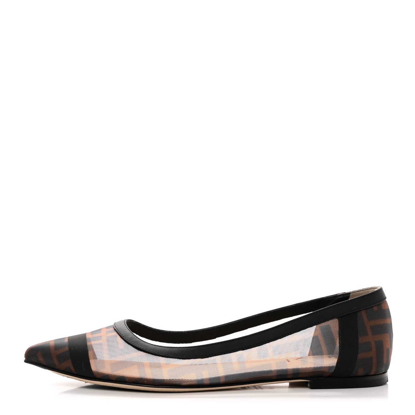 Mesh FF Skimmer Ballerina Flats 40 Tobacco Moro Black