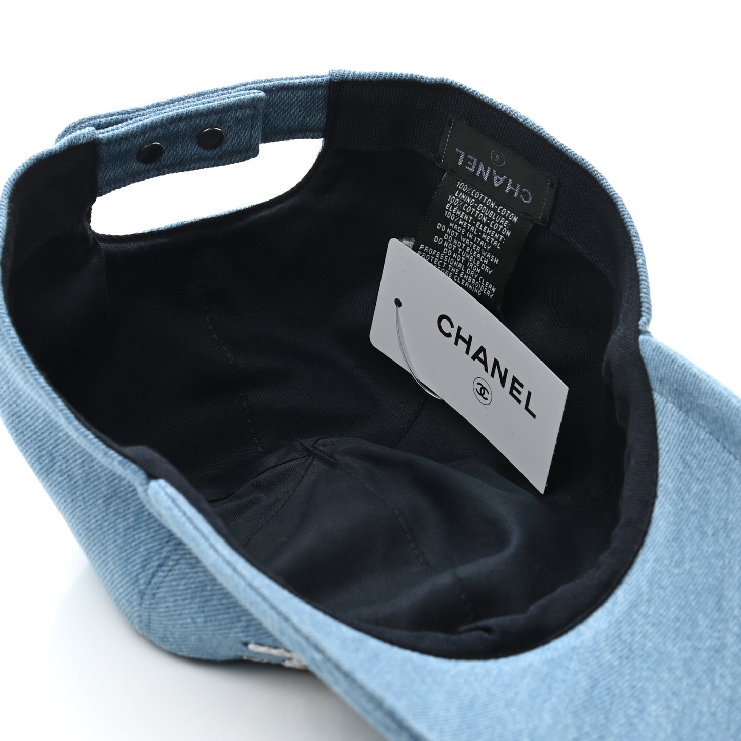 Cotton Sequin CC Cap Hat Blue