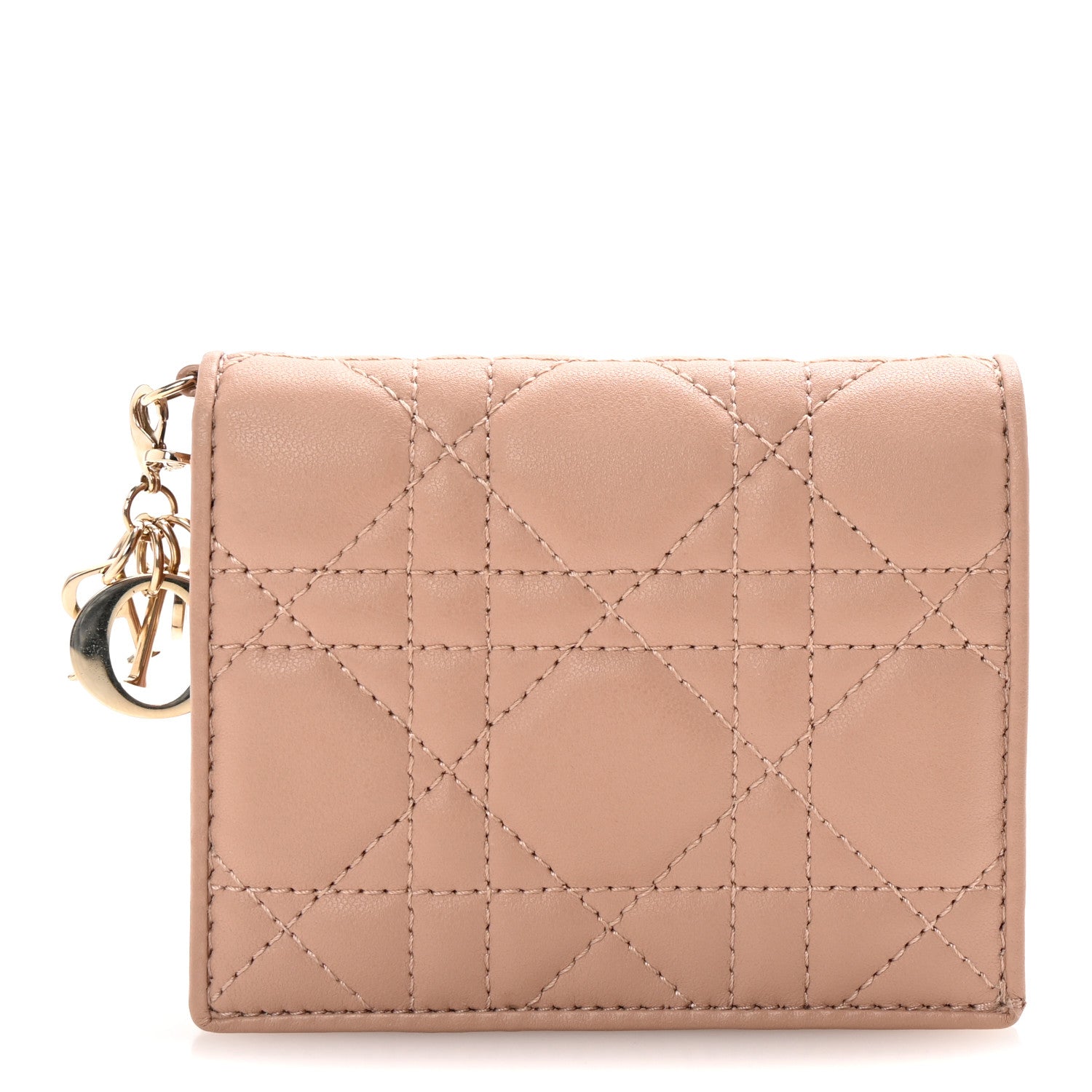 Christian Dior Calfskin Cannage Mini Lady Dior Wallet Fard 1 of 8