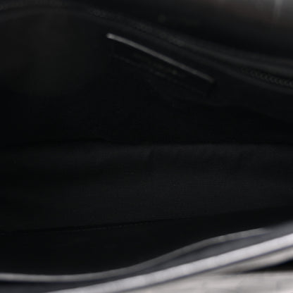 Saint Laurent Nubuck Crocodile Embossed Monogram Medium Niki Chain Satchel Black 5 of 10