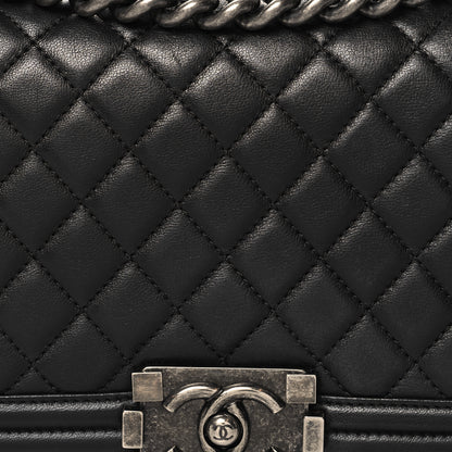 Chanel Lambskin Quilted Medium Boy Flap Black 8 of 10
