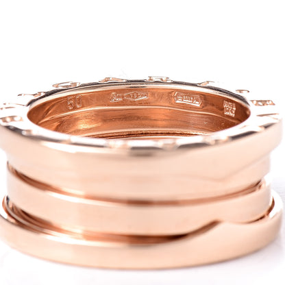 Bulgari 18K Rose Gold B.Zero1 Three-Band Ring 50 5.25 6 of 6
