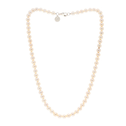 Tiffany Sterling Silver Freshwater Pearl Ziegfeld Necklace 3 of 4
