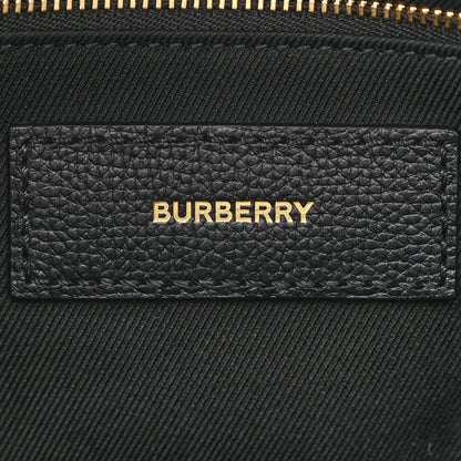 Burberry Grainy Calfskin House Check Medium Banner Tote Black 7 of 13