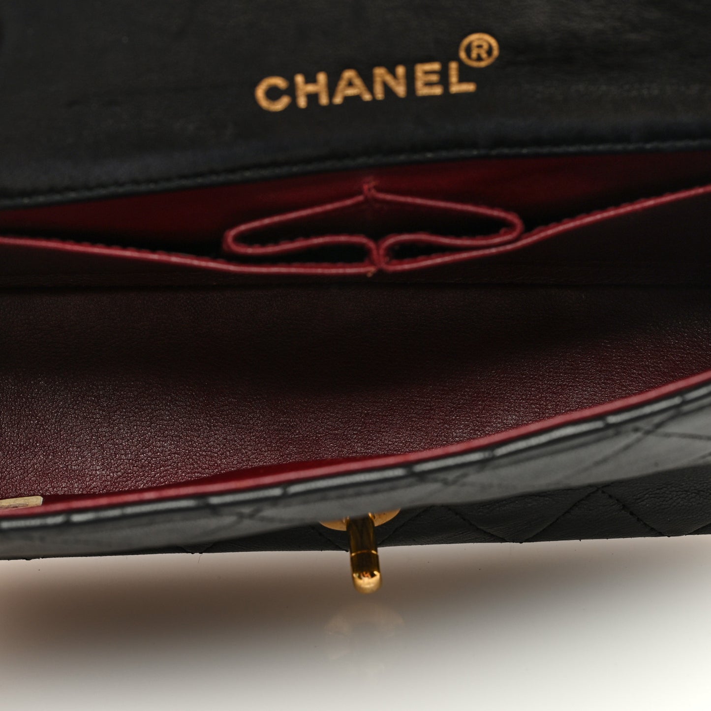 Lambskin Quilted Small Single Flap Bag Black
