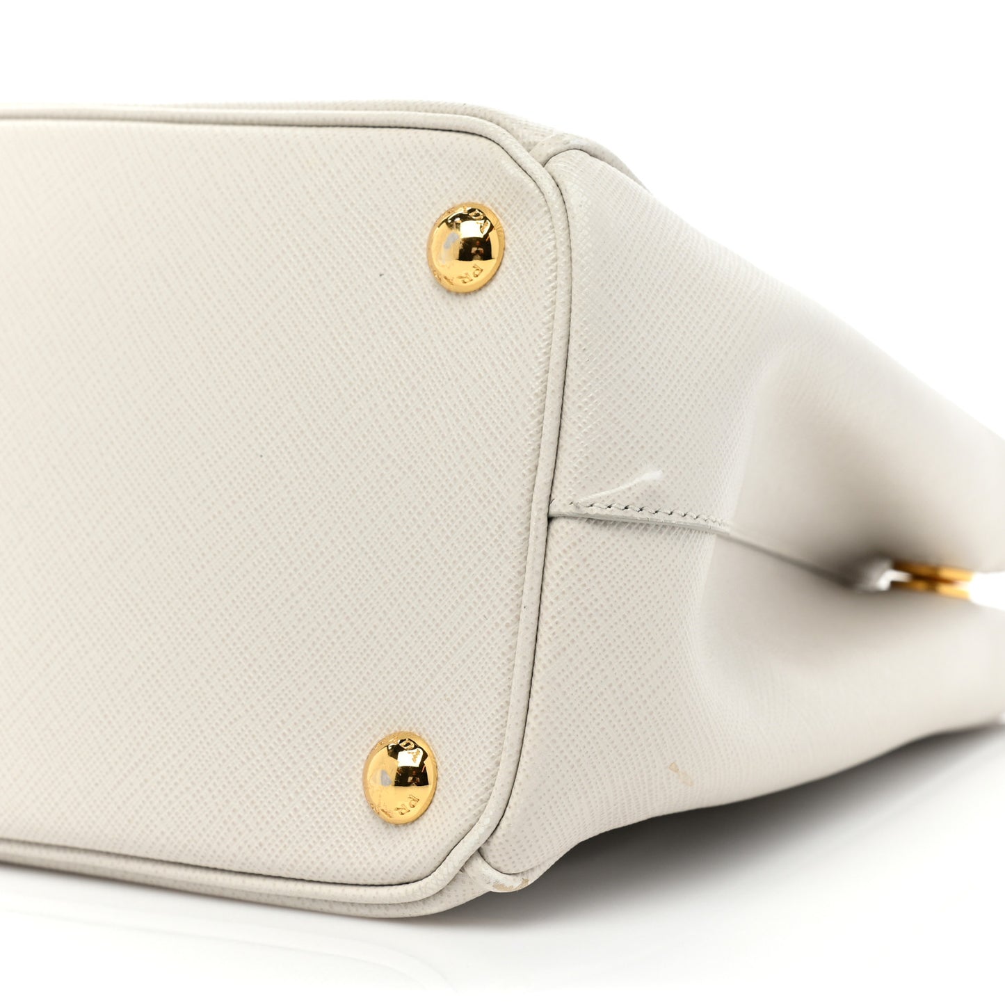 Saffiano Small Galleria Double Zip Tote Talco