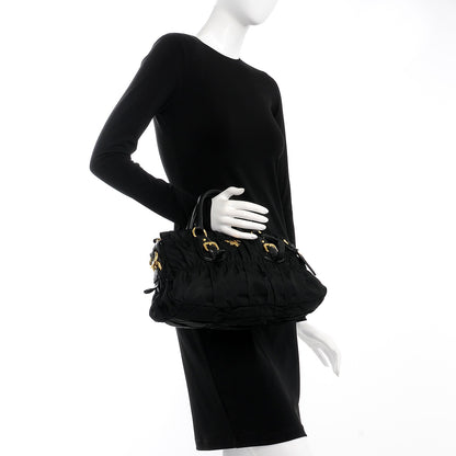 Prada Tessuto Nylon Gaufre Shopping Satchel Black 4 of 12