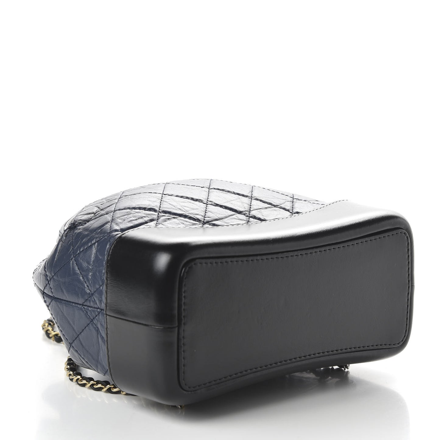 Aged Calfskin Quilted Small Gabrielle Backpack Blue Black