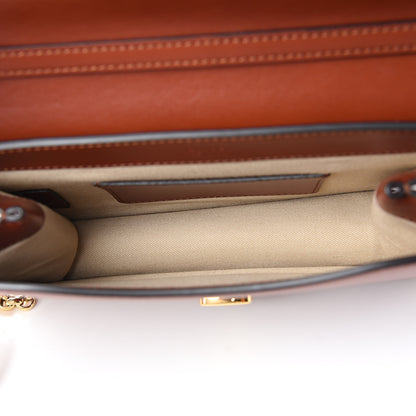 Chloe Calfskin Suede C Clutch With Chain Sepia Brown 4 of 9