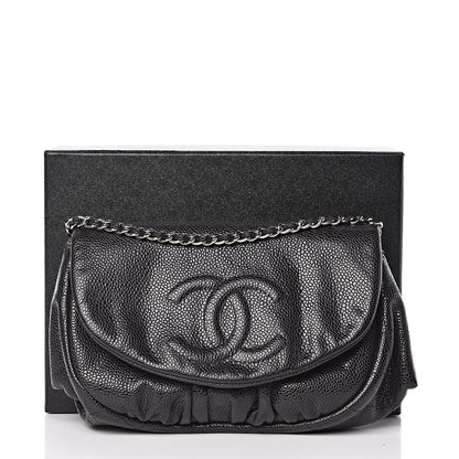 Chanel Caviar Half Moon Wallet On Chain WOC Black 11 of 11