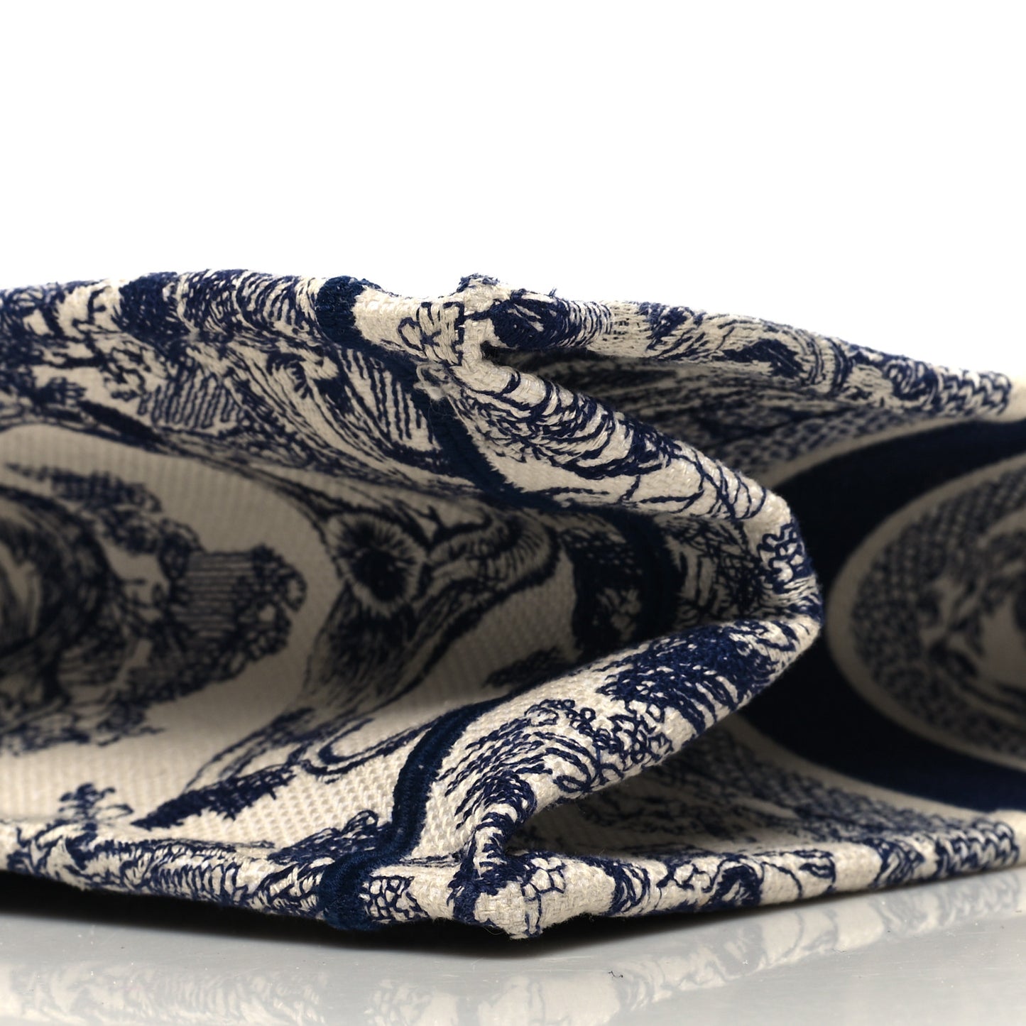 Canvas Embroidered Medium Dioriviera Toile De Jouy Book Tote Blue