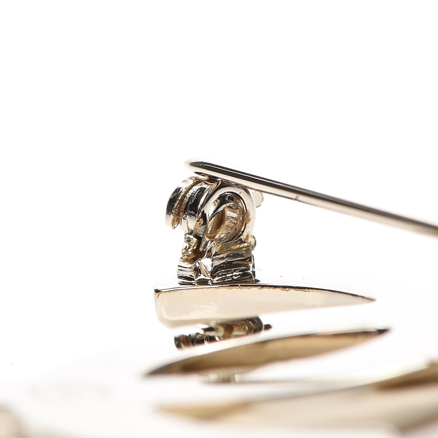 Metal CC Brooch Light Gold