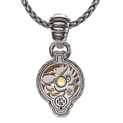 John Hardy Sterling Silver Citrine Drop Pendant Necklace 5 of 7