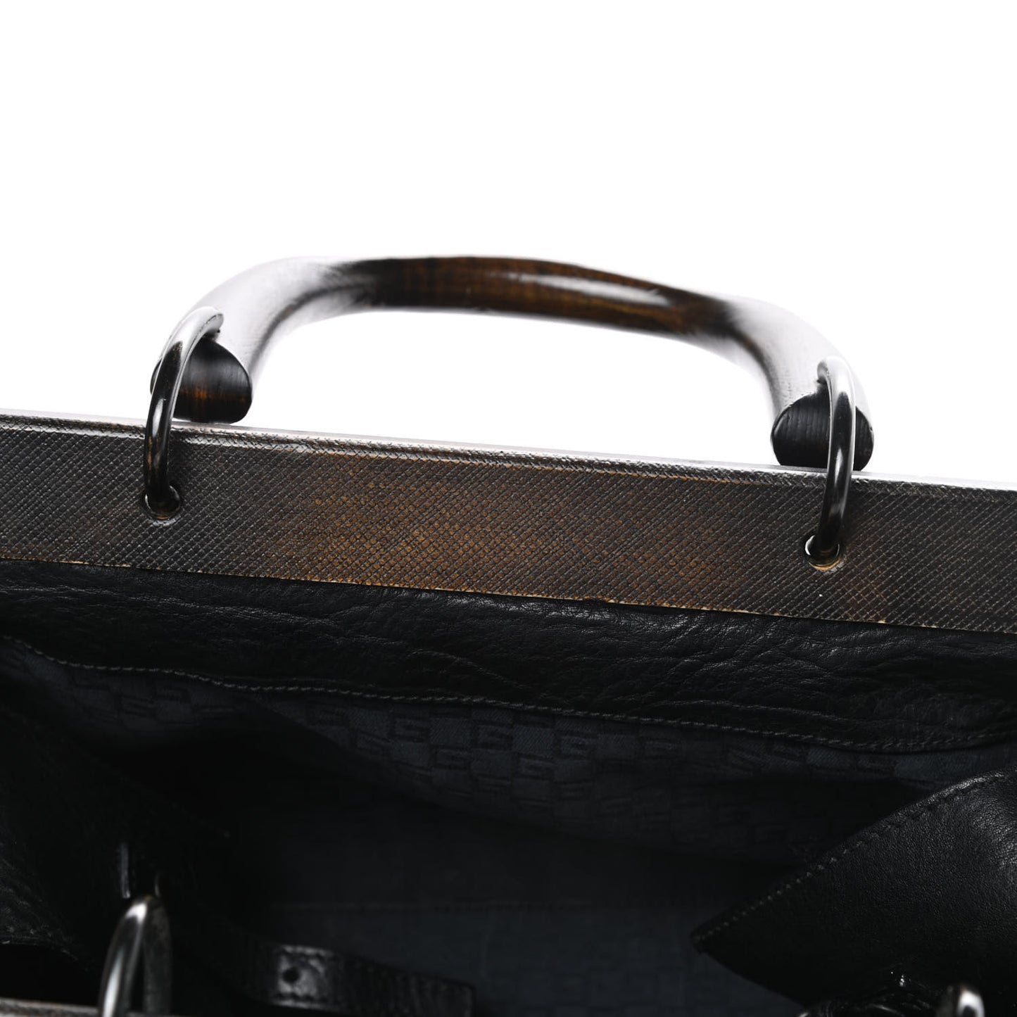 Buffalo Wood Handle Doctor Bag Black