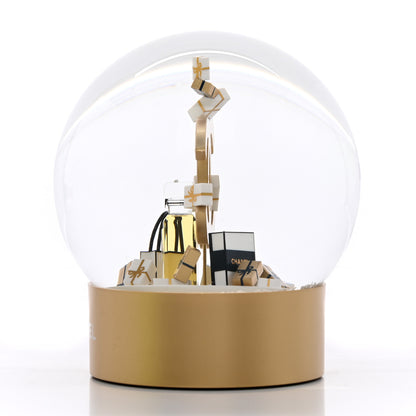 Chanel Glass CC Shopping Bag Snow Globe Gold 4 of 8