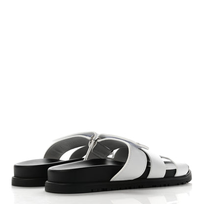 Hermes Calfskin Womens Chypre Sandals 36 White 4 of 11