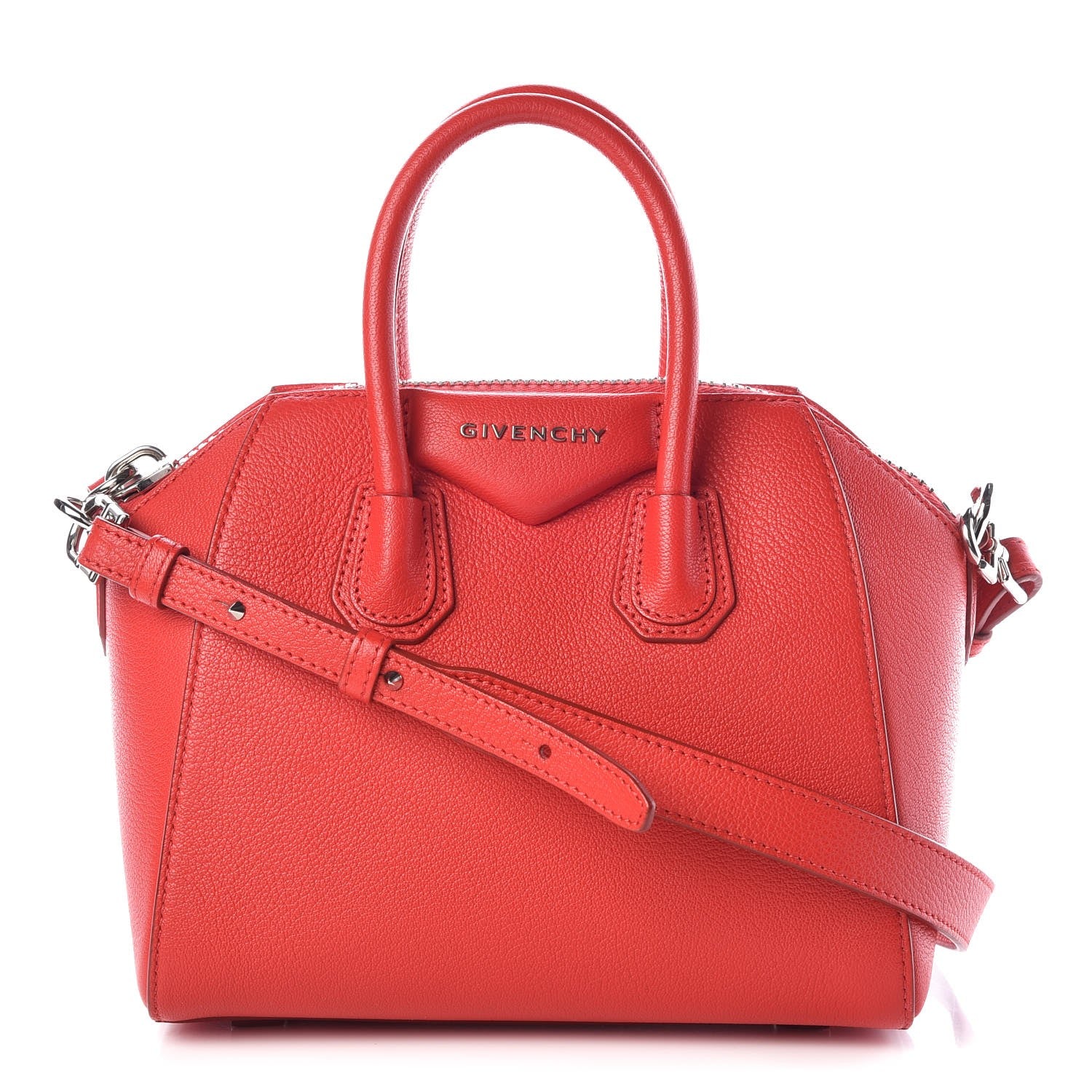Givenchy Sugar Goatskin Mini Antigona Red 1 of 8